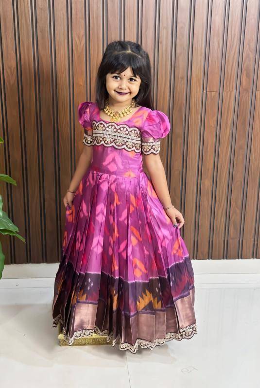 NEW LAUNCING KIDS GOWN silk Mumbai children clothing stores